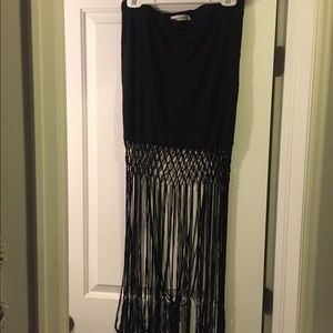 H&M Coachella line fringed skirt